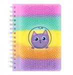 Starpak Cicás spirálos notesz, napló szilikon borítóval A5-ös (553736)