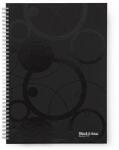KARTON P+P spirálfüzet A4 - vonalas - Black & White fekete (7-420)