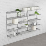 WALTECO Falra szerelhető polcrendszer TRIPLE, 1500x2430 mm, ezüst (WT-SHSIT300)
