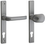 Gomboss/perfekto Felix szögletes Biztonsági Bejárati Gomb/ajtókilincs Silver Ezüst 90mm PZ (61-Z00155-12-GK)