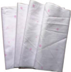  Fehér alapon rózsaszín pöttyös pamutvászon anyagmaradék 4 db -os csomag