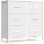SONGMICS fiókos szekrény 6 fiókkal acél MDF fehér (EUZ-LGS123WH01)