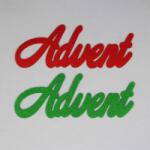 Penta collection Filc felirat Advent 2 db (zöld-piros)