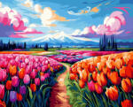 Alkotásutca Tulipánok tengere - Számfestő készlet kereten 40x50