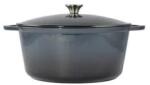 Perfect Home Oală din fontă emailată cu capac 32 cm, 8 L - albastru oțel