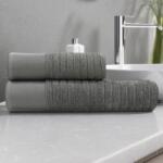 Lenjerii Deosebite Set 2 prosoape baie bumbac 100% în cutie cadou, jacquard 500 GSM, Davinson Gri inchis Prosop