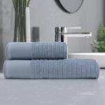 Lenjerii Deosebite Set 2 prosoape baie bumbac 100% în cutie cadou, jacquard 500 GSM, Davinson Albastru Prosop