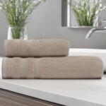 Lenjerii Deosebite Set 2 prosoape baie bumbac 100% în cutie cadou, terry 500 GSM, Rabi Bej Prosop