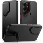 Tech-Protect Carcasa Tech-Protect Kevlar Aura cu MagSafe si Stand compatibila cu Samsung Galaxy S26, Negru / Portocaliu (5906302352401)
