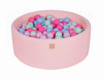 MeowBaby Piscina uscata cu 200 de bile (Mint, Babyblue, Roz, Pastel Roz) MeowBaby 90x30 cm Roz deschis (MEO113)