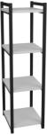 PAKOWORLD Raft bucatarie Harvey, negru - alb, 33x28x100 cm (321-000104) Raft