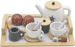 Ginger Home Детски Дървен Комплект за Чай и Кафе с Аксесоари - бяло/сиво (w10b318b) - tary