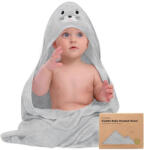 KeaBabies Бебешка Хавлия с качулка От Органичен Бамбук Тюленче KeaBabies (KB-HTCD-SEA)