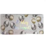  Díszboríték pénzboríték Boldog szülinapot hologramos felirattal ezüst lufis mintával (662538)