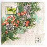  Szalvéta 3 rétegű 33x33cm 20db/csomag karácsonyi toboz koszorú 017801