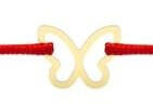 Flippy Martisor Bratara Argint 925, Jolie, Model Fluture, Martisor de 1 Martie, cu Snur Rosu, Argintiu (teo-165568)