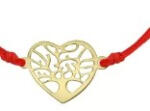Flippy Bratara Argint 925 pentru Dama, Jolie, Model Copac in Inima, Martisor Bratara de 1 Martie, Pandativ Argintiu cu Snur Rosu (teo-165578)