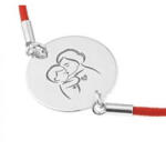 Flippy Martisor Bratara Argint 925, Jolie, Model Mama si Copilul, Martisor de 1 Martie, cu Snur Rosu, Argintiu (teo-165620)