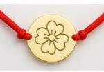 Flippy Martisor Bratara Argint 925, Jolie, Model Trifoi Gravat, Martisor de 1 Martie, cu Snur Rosu, Argintiu (teo-165630)