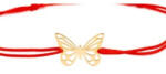 Flippy Martisor Bratara Argint 925, Jolie, Model Fluturas, Martisor de 1 Martie, cu Snur Rosu, Argintiu (teo-165616)