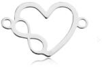Flippy Martisor Bratara Argint 925, Jolie, Model Inima cu infinit, Martisor de 1 Martie, cu Snur Rosu, Argintiu (teo-165581)