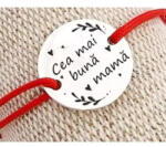 Flippy Bratara Martisor, Jolie Silver, Model Cea Mai Buna Mama, Argint 925, Snur Textil, 7.5 x 4.5 cm, Argintiu (teo-165619)