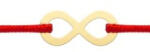 Flippy Martisor Bratara Argint 925, Jolie, Model Infinit, Martisor de 1 Martie, cu Snur Rosu, Argintiu (teo-165583)