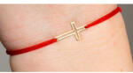 Flippy Martisor Bratara, Jolie, Argint 925, Model Cruce, Snur Rosu Reglabil, Fara Pietre, Argintiu (teo-165614)