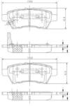 NIPPARTS set placute frana, frana disc NIPPARTS J3611050 (J3611050)
