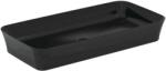 Ideal Standard Ipalyss - Mosdókagyló pultra, 800x400 mm, túlfolyó nélkül, fényes fekete színben E1391V2 (E1391V2)