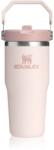 Stanley IceFlow Flip Straw 2.0 Tumbler sticlă termos din oțel inoxidabil Rose Quartz 410 ml