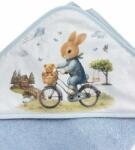 Bambino Хавлия с качулка Bambino Casa - Bianco Blu Rabbit, 100 х 100 cm (39271) - ozone