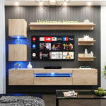 Intenso Concept-4 nappali faliszekrény sor - 200 cm (világos tölgy) - pepita