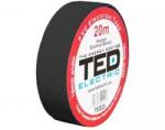 TED Banda izolatoare PVC, 20m x 19mm, pentru protectia si izolarea cablurilor, negru, TED TED004796 (TED004796)