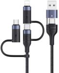 USAMS Cablu de încărcare USB A+C - Lightning - microUSB - type-C 1.2m Usams (SJ547USB01) (SJ547USB01)