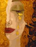 MagicArt Set de pictură pe numere MagicArt - Lacrimi aurii, vopsele aurii (Gustav Klimt) (JX1113)