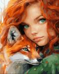 MagicArt Set pictură după numere MagicArt - Fată roșcată (GX48221)