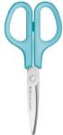 PLUS Corporation Olló, általános, balkezes, 17, 5 cm, PLUS Fitcut Curve, világoskék (35055)