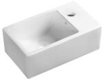 Laveo KVADRATO kerámia mosdó, fehér, pultra vagy falra szerelhető (szerelvény kittel) (VUK_6135) - konyhanet