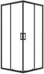 Laveo BRESSO szögletes zuhanykabin 90x90x185 cm átlátszó üveg/fekete (JKB_796K) - konyhanet