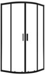 Laveo BRESSO félkör zuhanykabin 90x90x185 cm átlátszó üveg/fekete (JKB_796Z) - konyhanet
