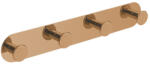 Laveo MIRI négyes akasztó (40x256x20 mm), rose gold, rögzítő csavarral és ragasztóval (ALM_814S)