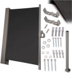  Rolós terasz oldal napellenző, sötétszürke - 180x400cm