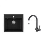  Hana szett álló csappal matt fekete (OPHANADORA)