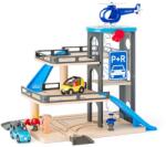 Woodyland Két emeletes fa garázs játékszett járművekkel - Woodyland (93074)