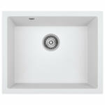 Laveo IBIZA fehér egymedencés mosogató helytakarékos szifonnal (SRI_610U) - watermarkt