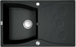 Laveo MOLOKIN fekete gránit mosogató szifonnal, 80x50cm (SPO_711T) - watermarkt