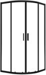 Laveo BRESSO félkör zuhanykabin 90x90x185 cm átlátszó üveg/fekete (JKB_796Z) - watermarkt