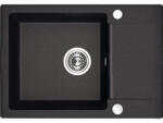 Laveo CELEBES csepptálcás mosogató, szemcsés fekete (SBL_713T) (SRL_713T) - watermarkt
