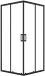 Laveo BRESSO szögletes zuhanykabin 80x80x185 cm átlátszó üveg/fekete (JKB_786K) - watermarkt